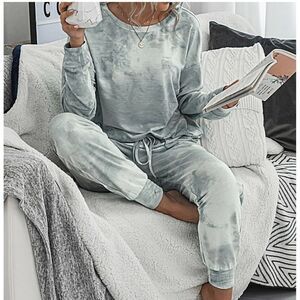 Tie dye crewneck sweatshirt and pocket joggers